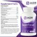 AOR SuperFocus Brain Support Supplement 60 Caps - Enhances Cognitive Performance & Memory Features Ginseng Rhodiola Rosea Bacopa Methyl B12  - Buy Online on GoSupps.com