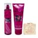Bath & Body Works Perfect In Pink Fragrance Mist and Body Cream Set with a Himalayan Salts Springs Bar Soap - Full Size