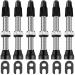 HESTYA 9 Pieces Presta Valve Stem 40 mm Tubeless Valve Stem Presta Valve Core Remover Tool Kit for Bicycle Black