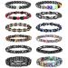 CASSIECA 12Pcs Magnetic Hematite Bracelets for Men Women Magnetic Therapy Bracelet Tiger Eye Rainbow Stone Beaded Bracelets Relieve Anxiety Bracelet