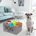 Pethiy Linen Storage Basket for Dog Toys - 24L Toy Box with Handles | Gray Pet Accessory Storage | 40x30x20cm - Buy Online on GoSupps.com