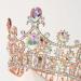 SweetV Rose Gold Queen Crown | Iridescent Crystal Birthday Cake Topper | Costume Tiaras for Wedding Halloween Baby Shower - Buy Online on GoSupps.com