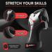 SKATEWIZ Roller Skate Pads Set - Knee, Elbow Pads & Wrist Guards - Climate Neutral Skating Protective Gear for Adults and Kids - Black - Buy Online on GoSupps.com