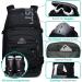 SEMSTY Ski Boot Bag 55L - Waterproof Travel Backpack for Ski and Snowboard Gear - Black - Buy Online on GoSupps.com