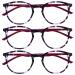 Opulize Met Far Glasses 3 Series Slim Round Round Frame Feder hinges scratch -resistant purple Schildpatt Solide Br gel Men Mmm60-5 -1.00 Purple Schildpattfront Cherry grade -1.00 Dioptries