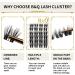 72 Cluster Lashes D-16 mm B 50 | Natural Soft Fluffy DIY Lash Extensions | UK-FD-BQ Lash Clusters - Buy Online on GoSupps.com
