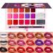 Palette de rouge l vres pour les femmes palette de l vres de maquillage - Palette de brillance l vres 18 couleurs de maquillage Cosm tiques de costumes d'Halloween longue dur e pour la