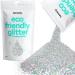Hemway eco Friendly Biodegable Glitter 100g / 3.5 ounces Bio Cosmetic Safe Sparkle vegan for the face eyeshadow body hair nail and festival - 1/64 "0.015" 0.4mm - silver holographic