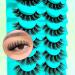 7 Pairs of 3D False Eyelashes Cat Eye Fluffy Volume D Curl Cat Eye Artificial Eyelashes Natural Look Reusable Handmade Faux Mink Makeup Eyelashes (BH02) 7B-D-Curl-H02 - Buy Online on GoSupps.com