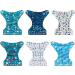 Alva Baby 6 PCS Reusable Washable Pocket Cloth Diaper Nappies + 12 Inserts - 6DM52 - Buy Online on GoSupps.com