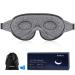 Kimkoo 3D Cotton Sleep Mask 2023 Latest Soft and Breathable Eye Mask for Sleeping  100% Blackout Blindfold Eye Cover for Women and Men Gray