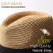Women's Short Brim Straw Sun Hat Fedora Trilby - Packable Beach Hat in Khaki - Buy Online on GoSupps.com