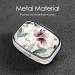 Modern Botanical Printed Square Pill Box - Portable Travel Medicine Organizer for International Shipping - Buy Online on GoSupps.com