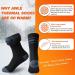 AWLE Warm Thermal Socks - Insulated Heated Winter Crew Socks - 2pc Black/Gray Medium - Buy Online on GoSupps.com
