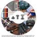 90 Set Chicago Screws Kit - 6 Sizes Round Flat Head Leather Rivets for DIY Leather Craft - Black Metal Screw Studs Assorted for Bookbinding - Buy Online on GoSupps.com