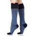 Vim & Vigr Cotton Compression Stockings 20-30 mmHg Medical Grade Navy Blue Marl Size M/L