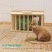 Navaris Wooden Hay Feeder for Small Pets - Rabbit and Guinea Pig Hay Rack - Natural Pine Wood Pet Hay Holder with Sliding Lid - Keeps Hay Tidy and Organised - Buy Online on GoSupps.com