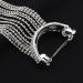 YINETTECH Long Chain Tassel Hair Clip Shiny Rhinestone Tassel Barrette Fashion Hairpin Headdress Ponytail Hair Accessories for Girls Women Silver 39cm - Buy Online on GoSupps.com