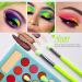 Docolor Eye Makeup Brushes Set - 15pcs Professional Brushes for Eyeshadow, Concealer, Eyebrow, Eyelash, and Eye Liners - Neon Green - Buy Online on GoSupps.com