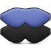 Sleep Mask (Black) + Eye Mask Sleeping (Blue) for Women Men Side Sleeper Light Blocking 3D Contoured Cup Sleeping Mask Soft Breathable Sleep Eye Mask with Adjustable Elastic Strap