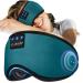 LC-dolida Bluetooth Sleep Mask with Headphones Sleep Headphones Can Play 10-14 Hours 100% Blackout Cotton Eye Covers for Sleeping Zero Pressure Eye Mask with Travel Bag and Sleep Earplugs Turquoise Blue