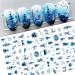 3 Sheets Christmas Nail Art Stickers Ink Blue Nail Decals Self-Adhesive Nail Sticker Manicure Tips DIY Christmas Nail Art Design Nail Decorations for Women Girls - Buy Online on GoSupps.com