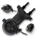 Closethegap RACEDAY DM KARBON BIED computer bracket - bicycle handlebar holder for assembly on standard steering cams compatible with adapter with GoPro Garmin Wahoo Bryton