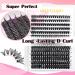 HxyGogo Wispy Cluster Lash Extensions 280Pcs - DIY Individual D Curl Lashes for Natural Fluffy Look 8-16MM - Reusable and Easy to Apply at Home - Buy Online on GoSupps.com