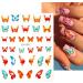 Canvalite Butterfly Nail Art Stickers Nail Decals with Tweezer Nail Stickers 3D Self Adhesive Colorful Butterflies Nails Supplies Decoration for Women and Girls DIY Design (5 Sheets) 3d Colorful Butterfly - Buy Online on GoSupps.com