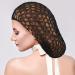 Waydress Mesh Hair Net Rayon Knit Snood 2-Piece Set | Women's Crocheted Sleep Cap in Black & Gray - Buy Online on GoSupps.com