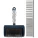 Mikki Puppy Stainless Steel Comb & Slicker Brush Set for Doodles & Cockapoos - Blue/Grey Small Grooming Kit - Buy Online on GoSupps.com
