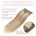 Silk-Co Clip-In Hair Extensions - 18 Clips 8 Tressen Real Remy Hair Blonde & Golden Brown Highlights 115g - 30cm Length - Buy Online on GoSupps.com
