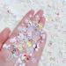 3D Nail Charms 200 Pcs Flower Bow Heart Bear Nail Art Charms Nail Rhinestones Cute Shell Rabbit Nail Art Decorations for Women Girls Nail Design DIY Craft Jewelry Making (White A)