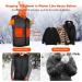 UpstartTech Heated Vest for Men & Women - USB Electric Jacket with 3 Temperature Settings & 5 Heating Areas - Washable Skiing Jacket in Light Black - Buy Online on GoSupps.com