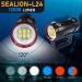 LetonPower L24 12000 Lumens Diving Flashlight for Scuba Diving - 100m Waterproof Underwater Video Light with Type-C Charging - Buy Online on GoSupps.com
