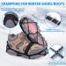 Sfee Ice Cleats - Anti-Slip Snow Grips Crampons for Shoes/Boots | Portable Traction for Walking, Climbing, Hiking, Fishing | Outdoor Running Gear with 2 Velcro Straps - Black (Large) - Buy Online on GoSupps.com