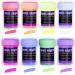 neon nights Glow in The Dark Paint - Pack of 8 Multi-Surface UV Paint Set - 2-in-1 Acrylic Paints, UV & Blacklight Activated, Self Luminous, 20mL - Perfect for Halloween and Holiday Dcor 2-in-1 Glow Paint (UV/Blacklight Activated and Glow-in-the-Dark)