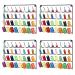 4 Pack Sewing & Embroidery Thread Rack Wall-Mounted Thread Holder Metal Sewing Organizer with Hanging Tools Large Thread Organizer 32-Spool Black