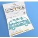 Cakeshop Cake Decoration Pack | Surfing Campervan Theme Premium Double Sided Glitter Card Cake Topper & 25g Party Pack of Cake Sugar Sprinkles | Custom Name & Age Cake Decoration (Baby Blue) Non-Prime Glitter Card: Baby Blue - Buy Online on GoSupps.com
