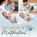 Fern & Avery Swaddle Blankets - Gender Neutral Muslin Swaddles for Baby Boy or Girl - Set of 2 Rainbow Blue Newborn Essential Receiving Blankets - Buy Online on GoSupps.com