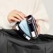 Stylish Women's Period Kit - Cherry Portable Storage Pockets Holder in Black & White Stripes - Buy Online on GoSupps.com