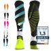 Diasports runstars compression socks for sports running marathon and triathlon |Runstars Premium compression socks with even compression and reinforced heel for women and men black S