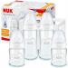 NUK Glass Baby Bottles Set  - First Choice+ - 2 x 240ml + 2 x 120ml