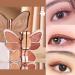 Butterfly Shape Eyeshadow Palette with 6 Shades | Ultra-Blendable High Pigmented Matte Glitter Eye Shadow Pallet High Pigmented Waterproof Eye Makeup Long Chocolate Mousse Color - Buy Online on GoSupps.com
