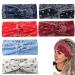 Metyond Stretchy Headbands for Women Cloth Yoga and Wide Headbands with Non Slip Grip and Soft Material Perfect Twist Headband for All Activities and Hair Types.Set of 6 Soft Headbands for Women 6 pcs flower cashew Stret...
