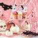 Whaline 48Pcs Halloween Ghost Cupcake Toppers with Paper Sticks and Glue Points 8 Design Cute Pink Black Ghost Cupcake Picks Halloween Cake Toppers for Halloween Birthday Party Cake Decorations - Buy Online on GoSupps.com