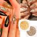 Shop Flofia 8 Boxes 3D Holographic Glitter Nail Decoration - Gold & Silver Rhinestone Art for Stunning Manicures - Buy Online on GoSupps.com