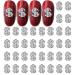 RUNRAYAY 40Pcs 3D Dollar Sign Nail Art Charms with Rhinestones Silver Nail Studs Diamonds for Nail Art Accessories Retro Nail Jewelry Decoration for DIY Crafts Nail Decor