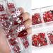 Nail Art Gems Nail Gems 2 Plates Rhinestones for Nail Art 2 Colors 12 Grids Different Shape 3D Nail Art Gems with Rhinestone Picker Dotting Pen for Beginners Nails Salon Craft Style1 red - Buy Online on GoSupps.com