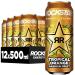 Rockstar Energy Drink Tropical Orange Passion Fruit - Caffeinated soft drink for an energy boost DISPOSABLE (12 x 500ml)